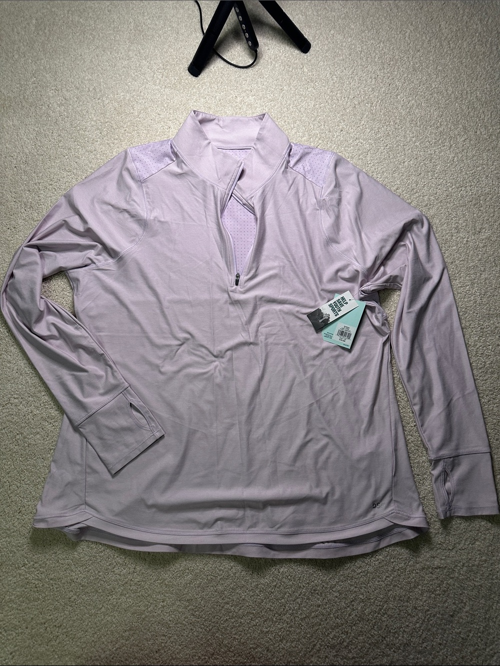 Light Lavender Quarter-Zip Long Sleeve Top - Women